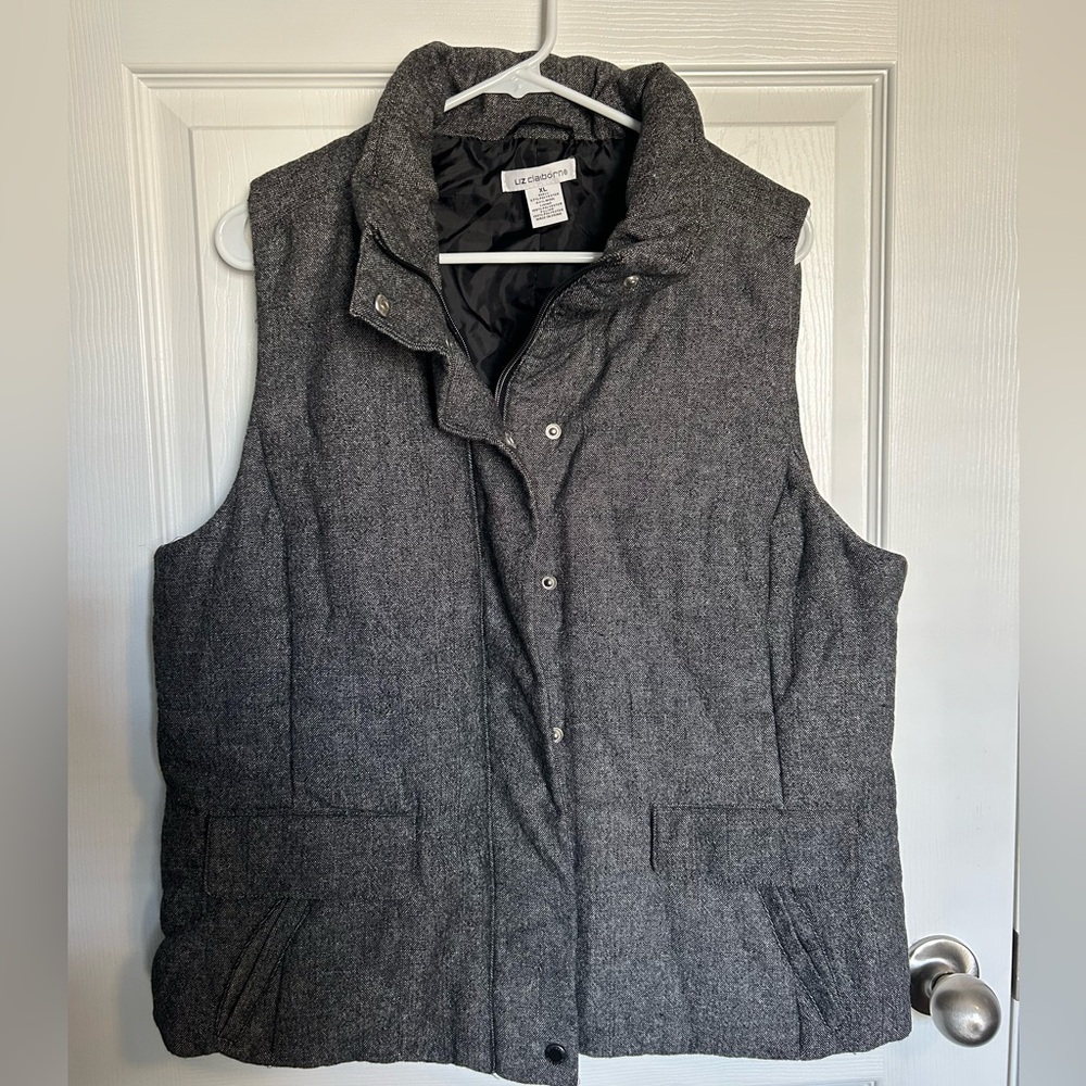 Liz Claiborne Women’s XL Heather Gray Puffer Vest